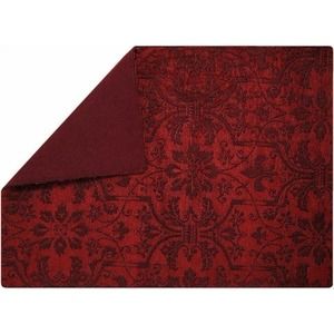 Set of 8 Fleur de Lis Placemats Tapestry Cambridge Toile Red Merlot 18x13" NEW